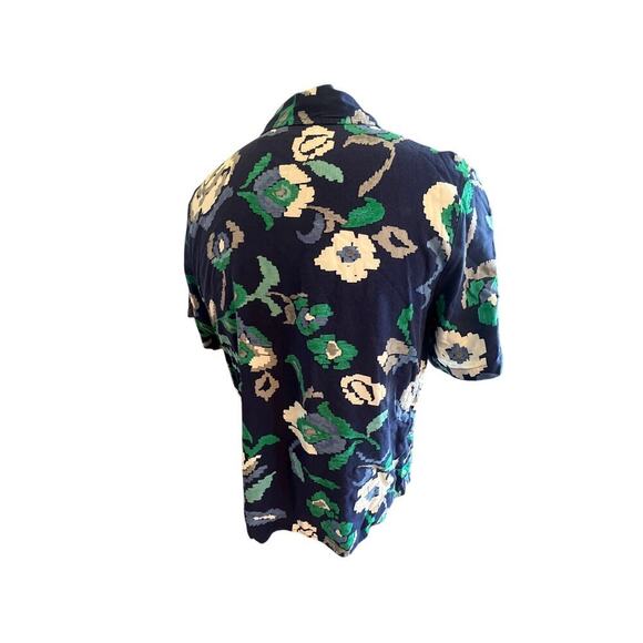D & CO. CANYON RETREAT SHORT SLEEVE BUTTON UP PIXALATED FLOral  MENS SIZE MEDIUM - Picture 2 of 6
